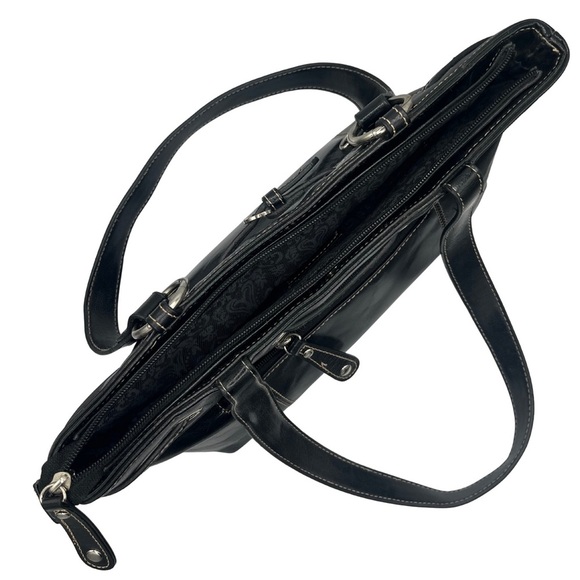 Call It Spring Vintage Y2K Grommet Black Belted Brocle Mini Shoulder Bag - Picture 4 of 8